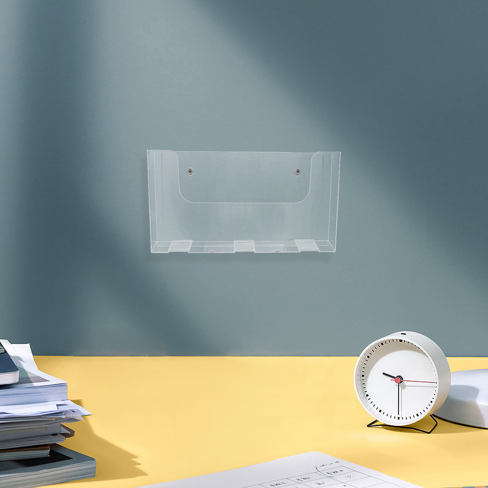 Magazine Holder Rack - 2Pcs Wall File Holder Acrylic Transparent