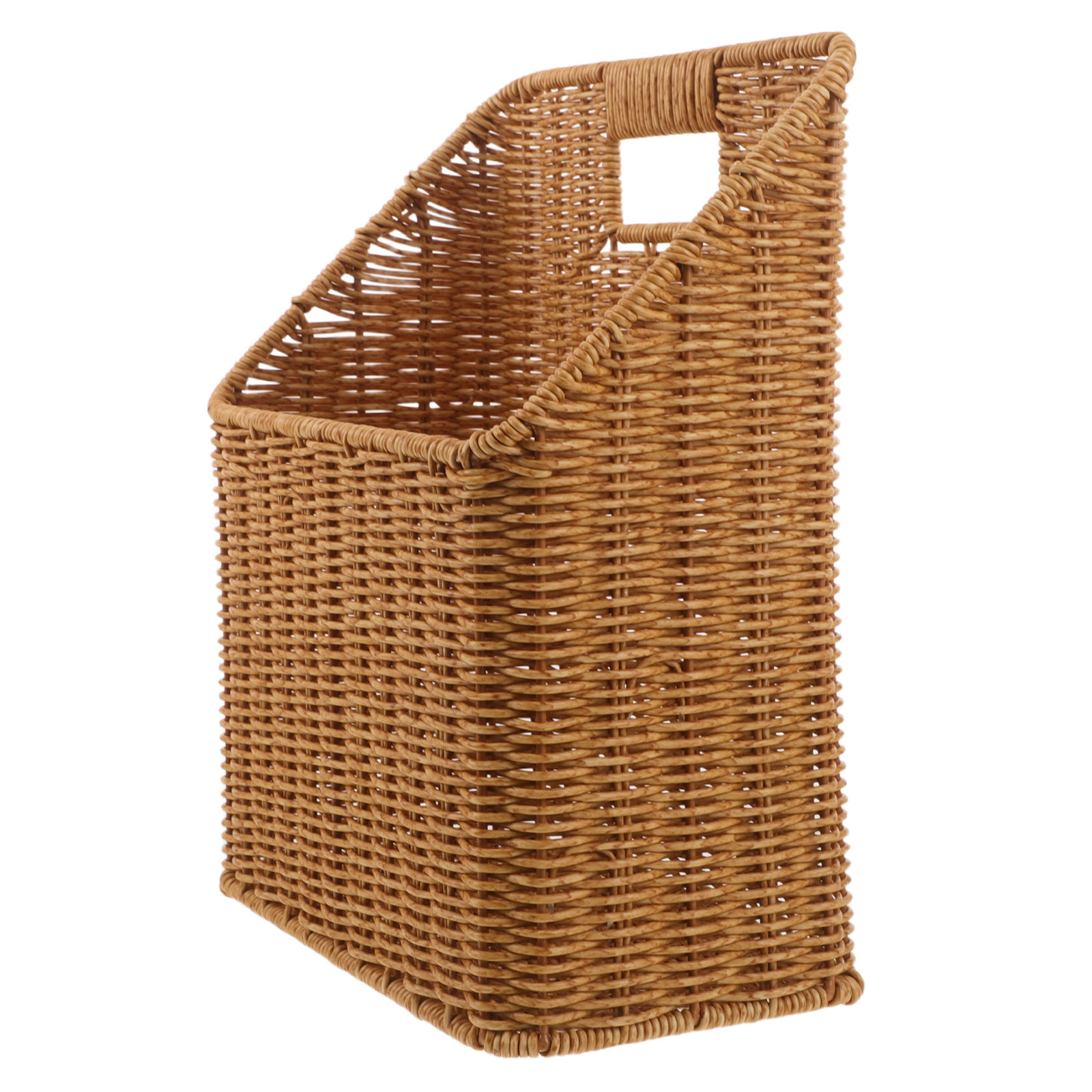 Magazine Holder Rack - Synthetic Imitation Rattan Woven Wall Basket