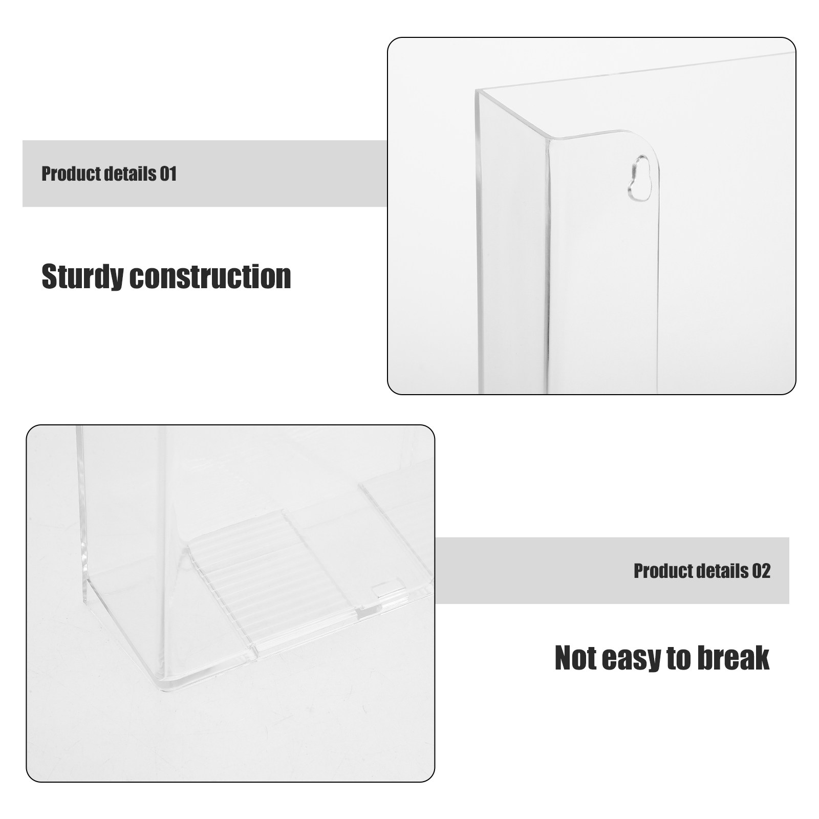 Clear Acrylic Wall Mounted Fil - Magazine Holder Rack 评论和价格