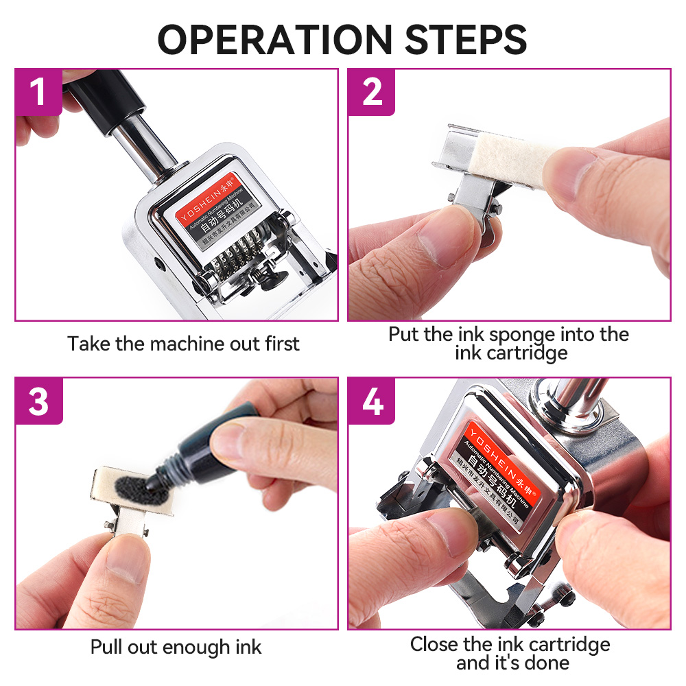 7 Digit Automatic Numbering Ma - Rubber Date Stamp 评论和价格