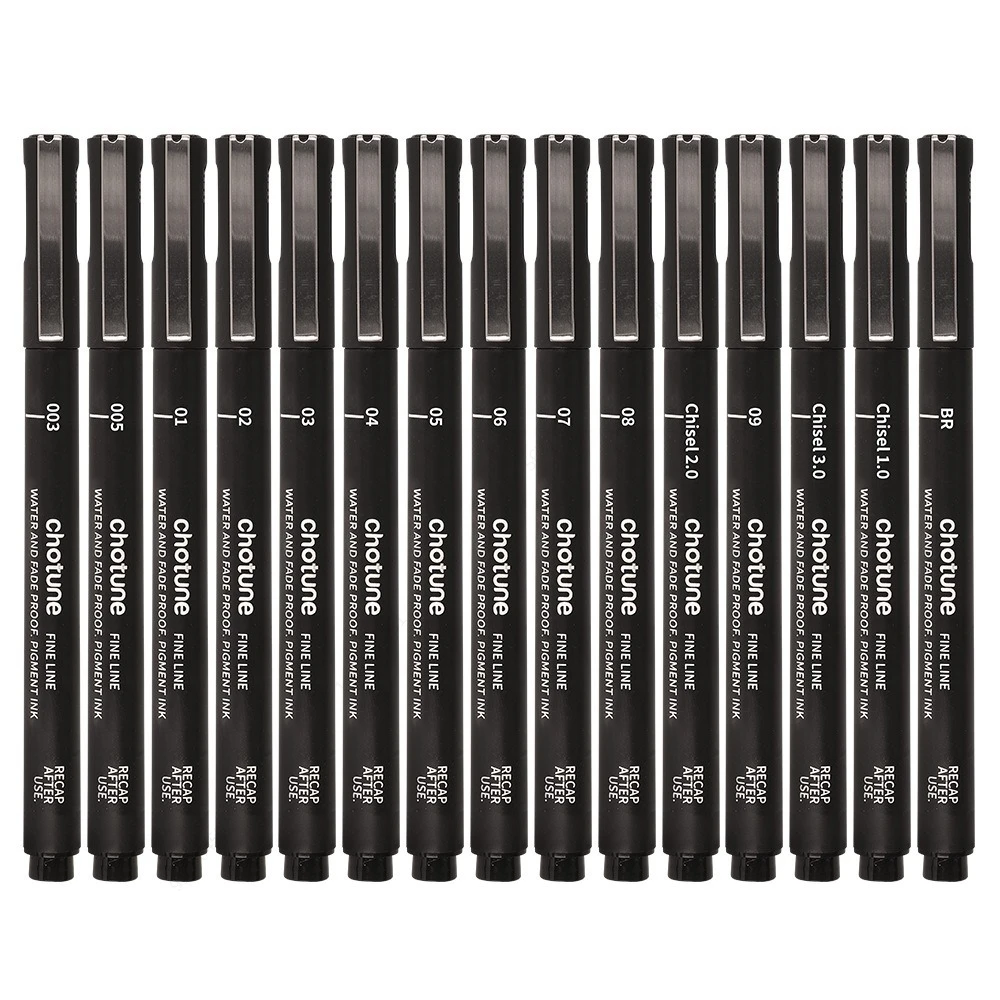 Black Micro Pens,15 Sizes,Wate - Correction Pen Fine 评论和价格