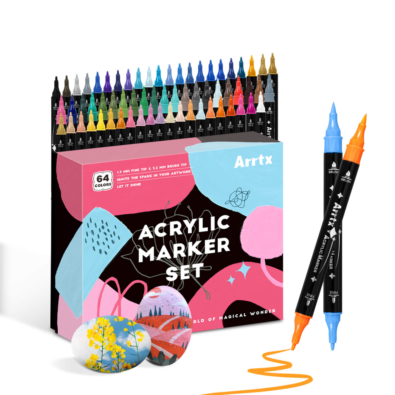 Arrtx 64 Colors Acrylic Paint  - Copic Marker Classic 评论和价格