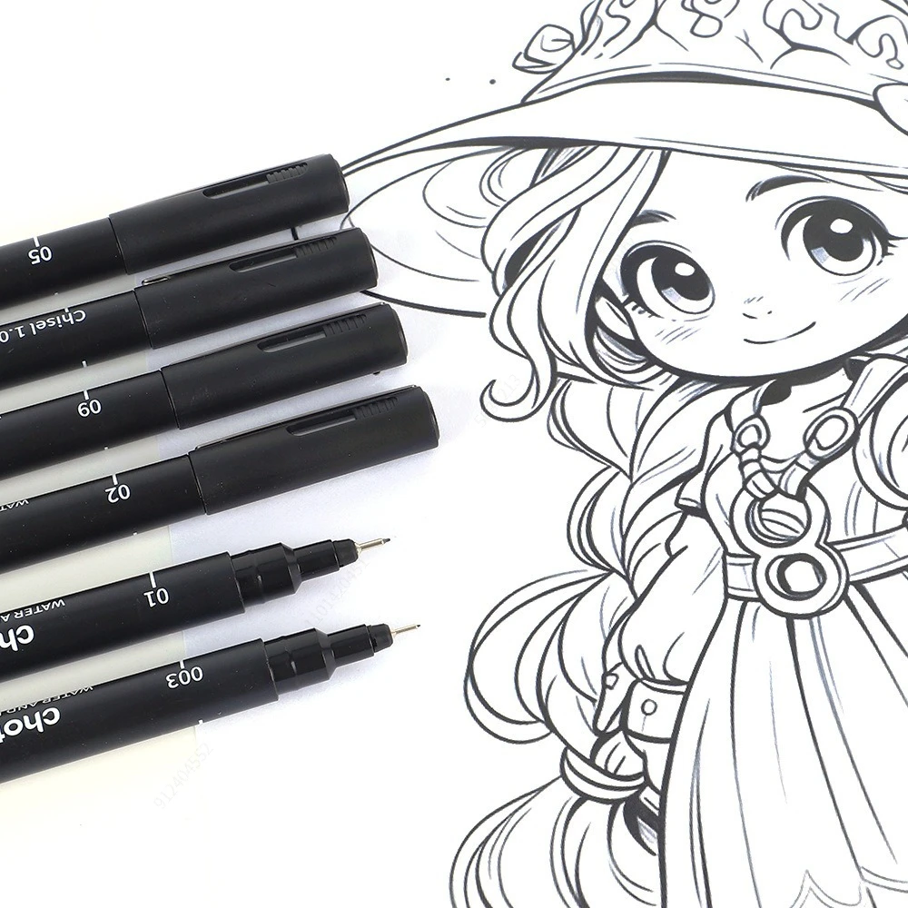 Black Micro Pens,15 Sizes,Wate - Correction Pen Fine 评论和价格