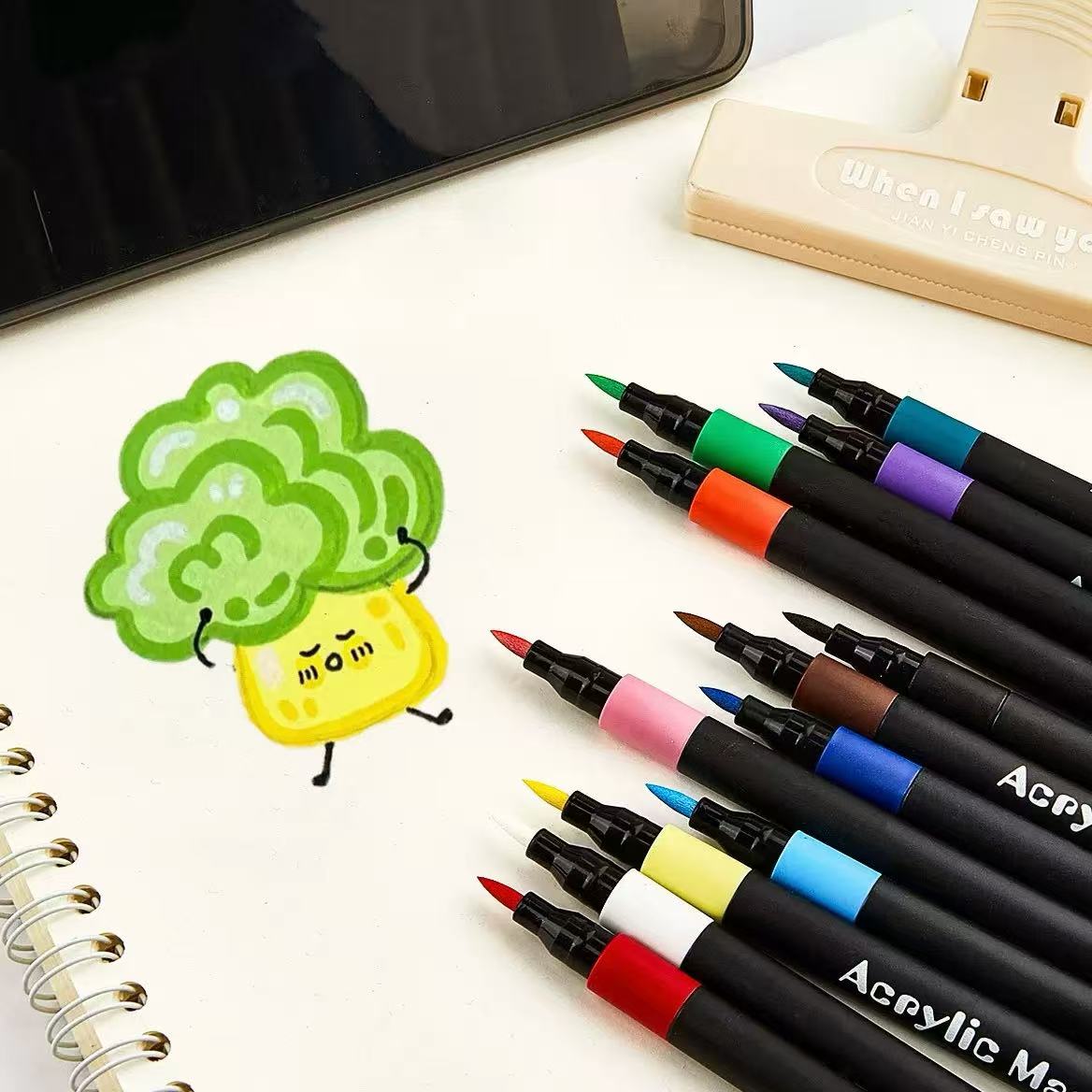 12/24/36pcs Soft Brush Tip Acr - Copic Marker Classic 评论和价格